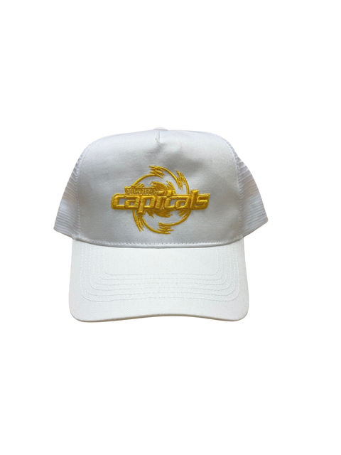 Kappe Gelb auf Weiß