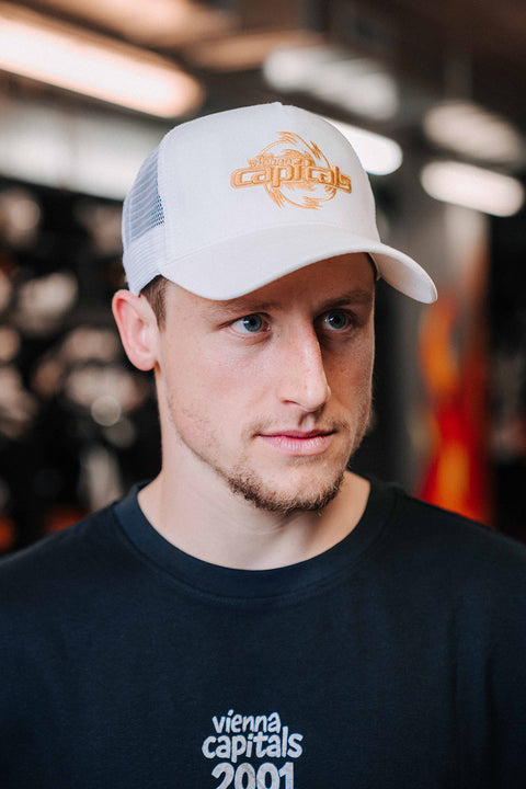 Kappe Gelb auf Weiß